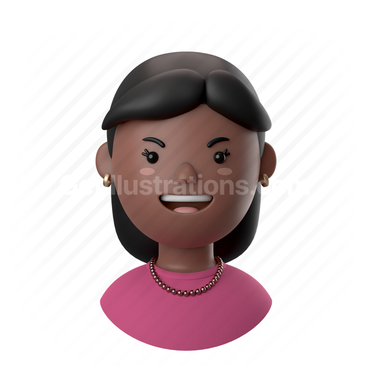 female, woman, people, person, african, earrings, necklace, medium hair